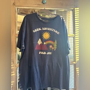 B57 Bioworld | Navy Graphic Tee with Adventure Print